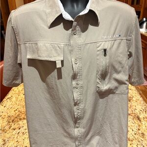 Salt‎ Life Tan Casual Button Down Shirt Lightweight